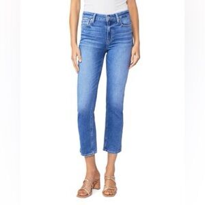 Paige Cindy Crop High Rise Straight Jean